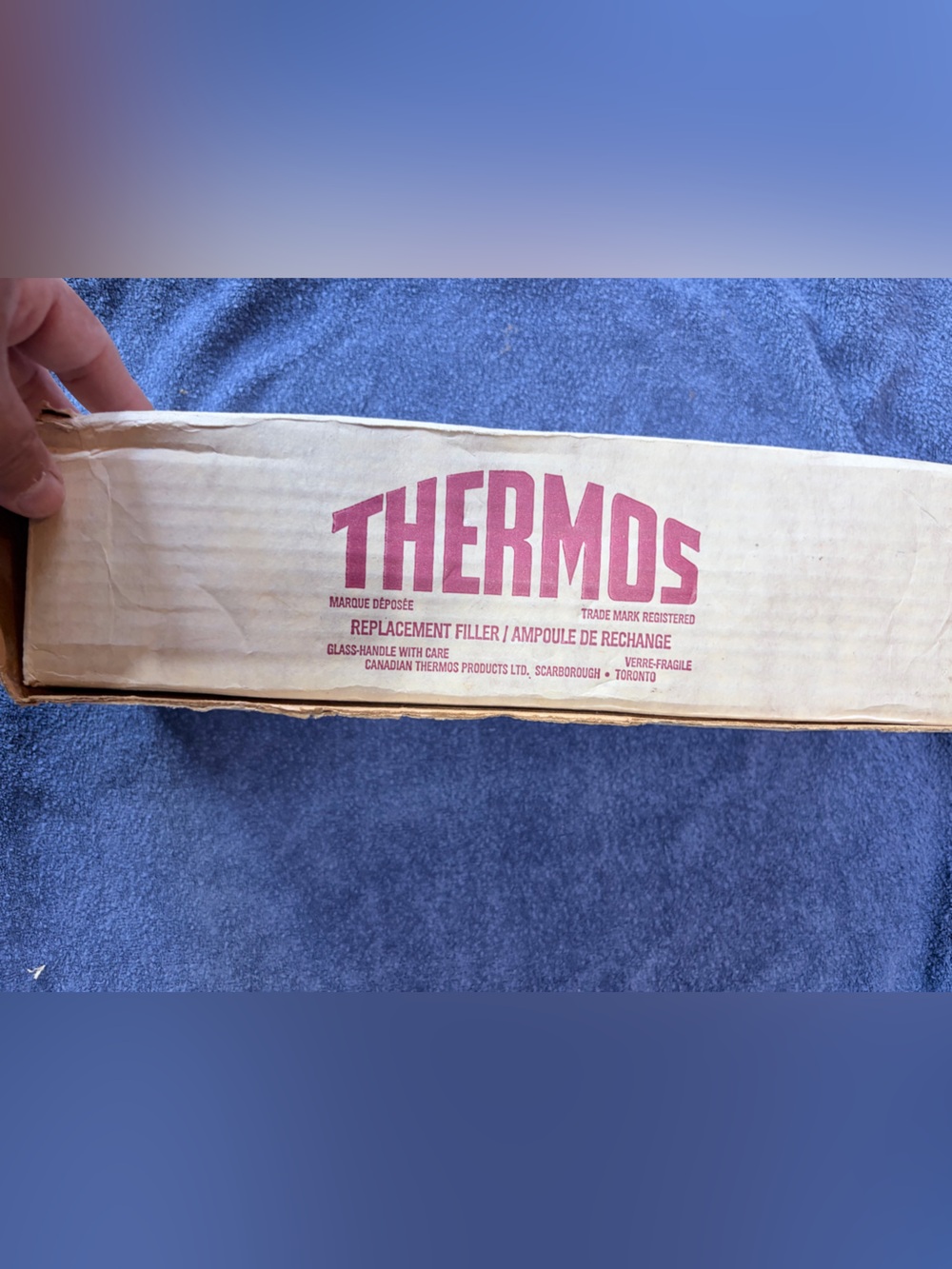 Vintage new in box THERMOS replacement filler